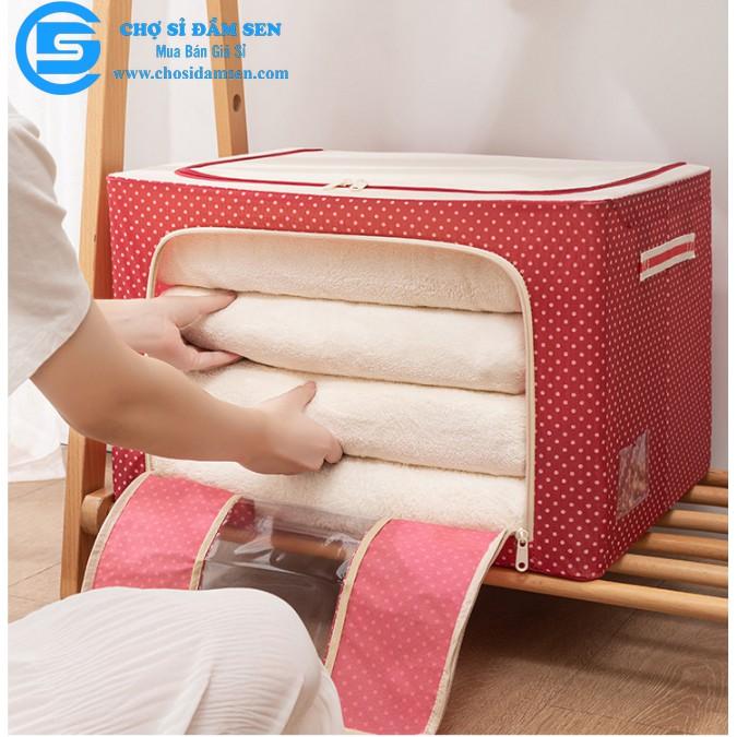 Hộp vải, túi vải đựng đồ, quần áo, chăn màn có khung sắt chắc chắn G53-TCM-Khungsat, chống thấm nước, độ bền cao đa dạng