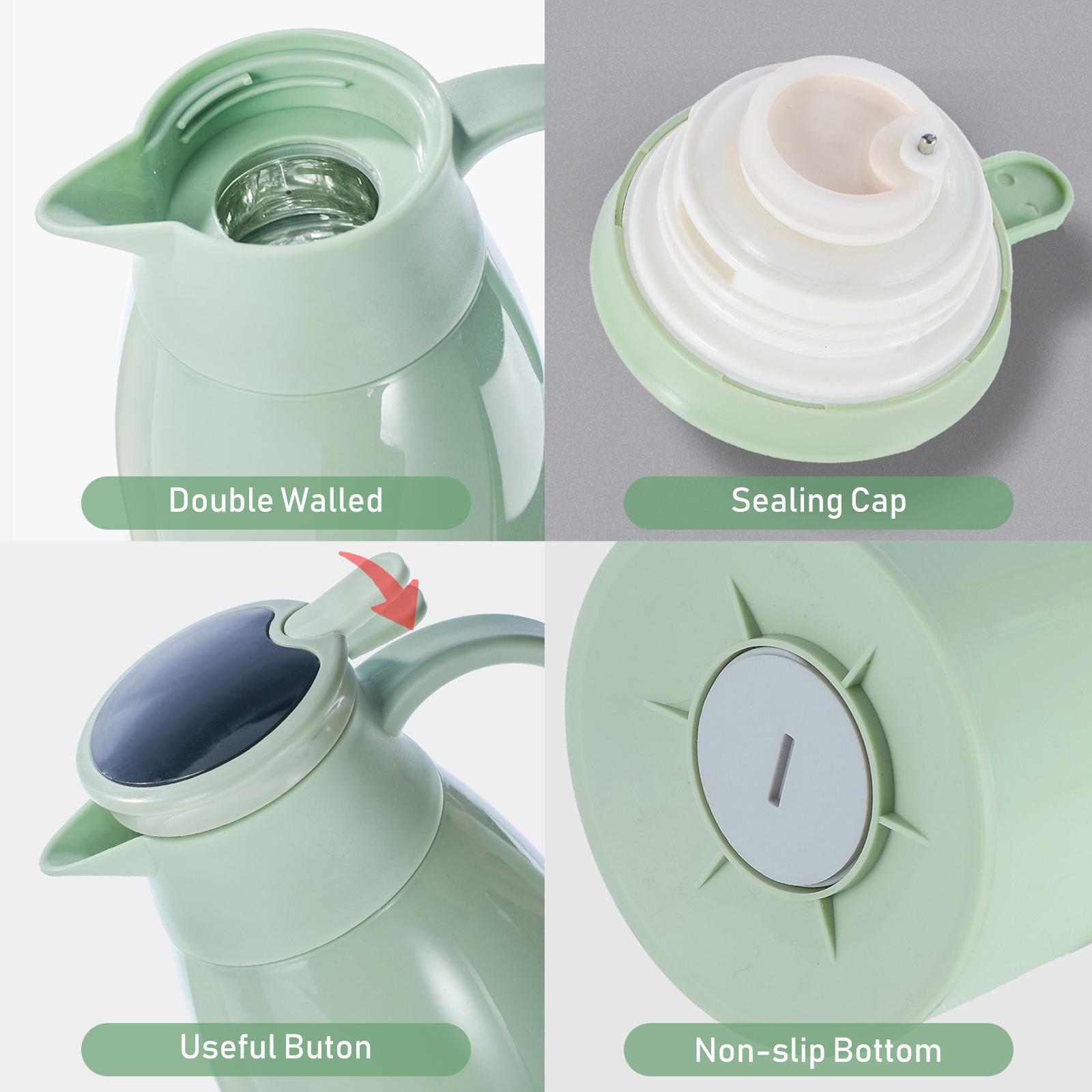 1.3L Thermal Coffee Carafe With Temperature Display Double Walled Vacuum Coffee Pot Carafe Pot Water Insulated Kettle