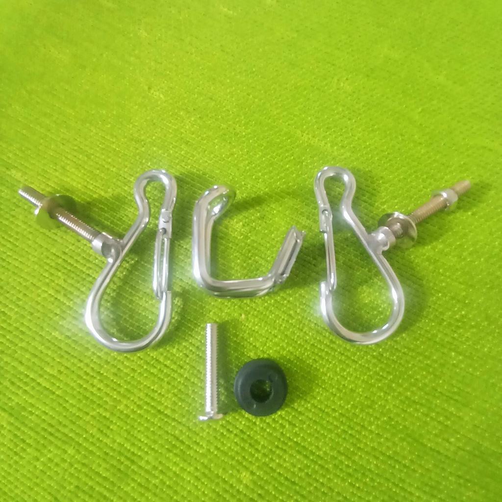 BỘ MÓC TREO CÓ KHOÁ INOX GẮN CÁC LOẠI XE MÁY