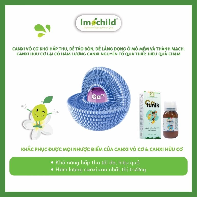 IMOCHILD CALUNIK – Bổ sung Canxi, Vitamin D3K2, Photpho giúp tăng chiều cao cho bé