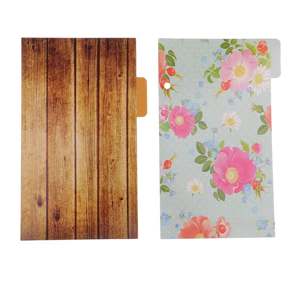 5 Pieces Colorful 6 Holes Memo Paper Indexing Dividers Sheets For Journal Note Book Diary Cardstock