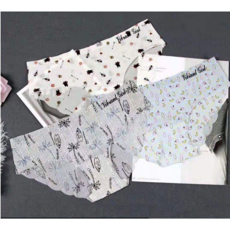 Quần lót Nữ, Quần Su Đúc Điều Hòa _Thun lạnh Không Đường May Hình Siêu Cute Ngộ Nghĩnh