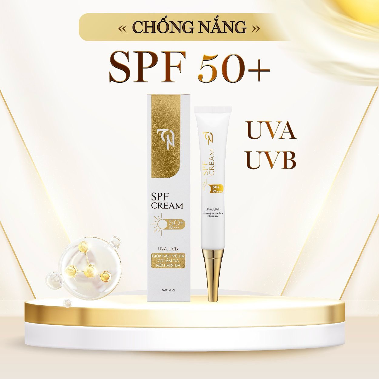 Kem Chống Nắng Collagen X3 Mỹ Phẩm Đông Anh Chính Hãng 20g Nâng Tông Dưỡng Ẩm Trắng Da Spf 50+++