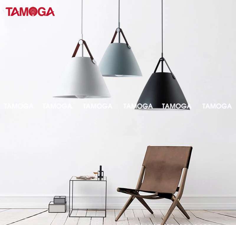 Đèn thả trang trí quai da TAMOGA VKAS 5007/1 + Tặng kèm bóng led AS Vàng