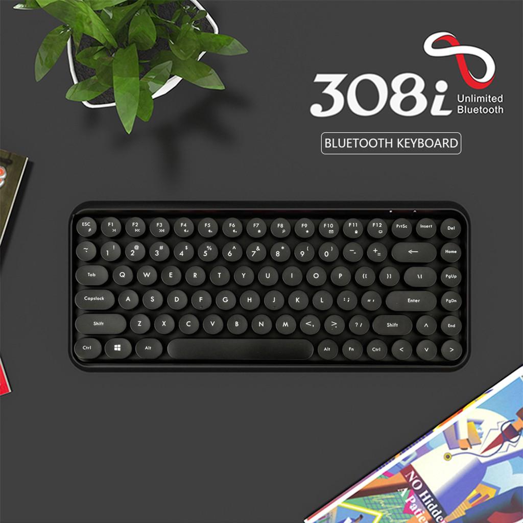 Bàn phím bluetooth không dây Ajazz 308i có 84 nút tròn chuyên dụng cho chơi game-Hàng nhập khẩu