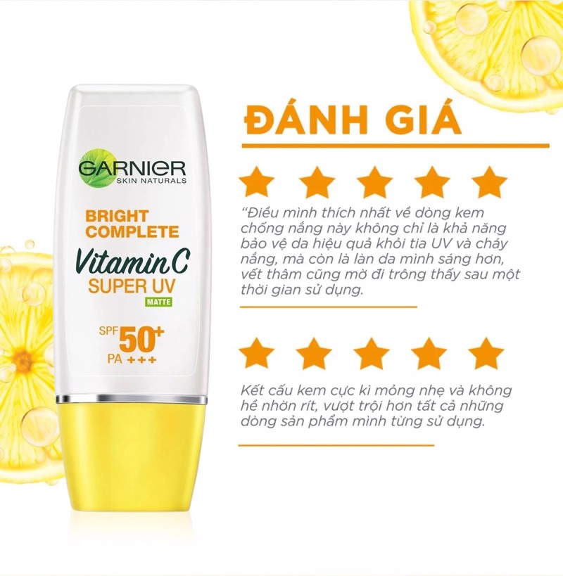 Kem Chống Nắng Sáng Da Garnier Light Complete Super UV Spot-Proof Sunscreen SPF50/PA+++