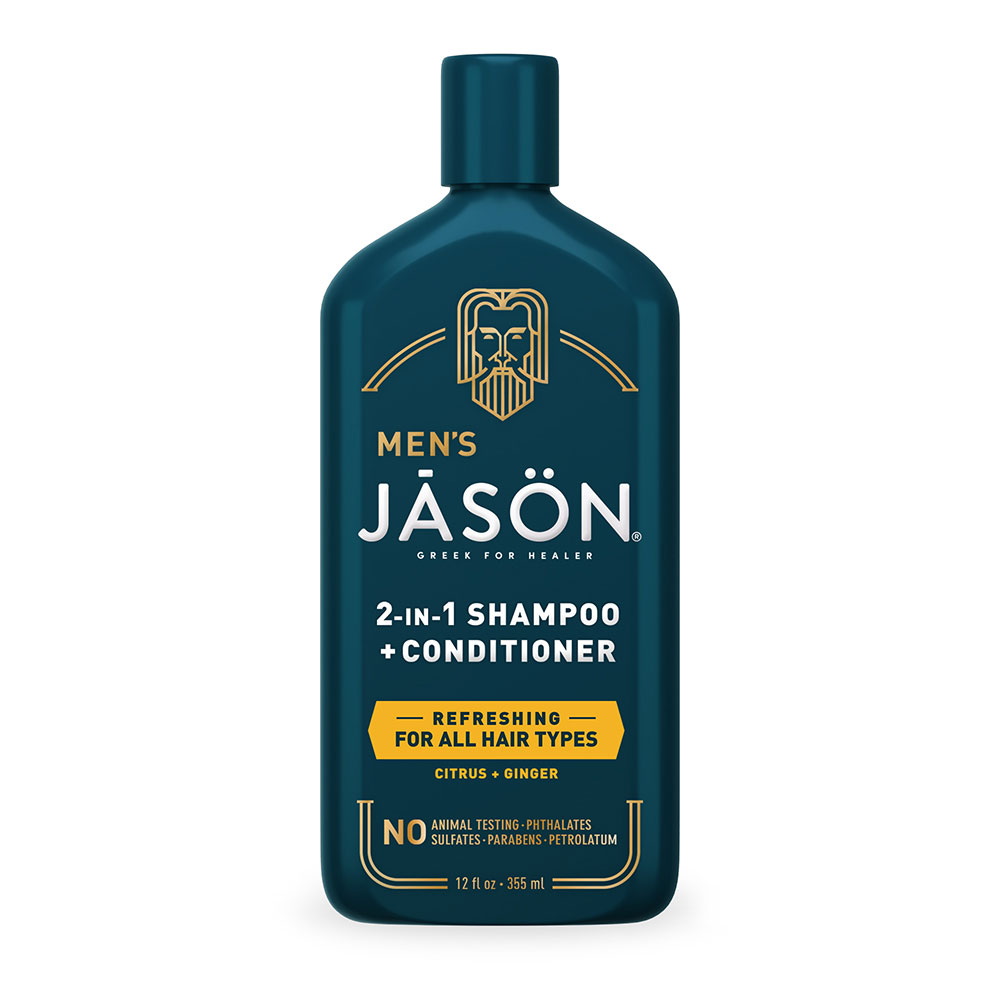 Dầu gội xả 2 trong 1 JASON MEN'S 2 IN 1 SHAMPOO + CONDITIONER REFRESHING FOR ALL HAIR TYPES CITRUS + GINGER