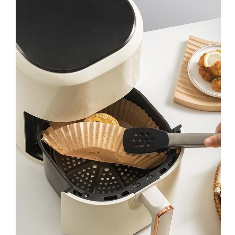 Set 50 tờ giấy nến lót nồi chiên không dầu hình khuôn bánh, thấm dầu mỡ cực tốt, nướng thịt nướng bánh tiện lợi LOẠI XỊN