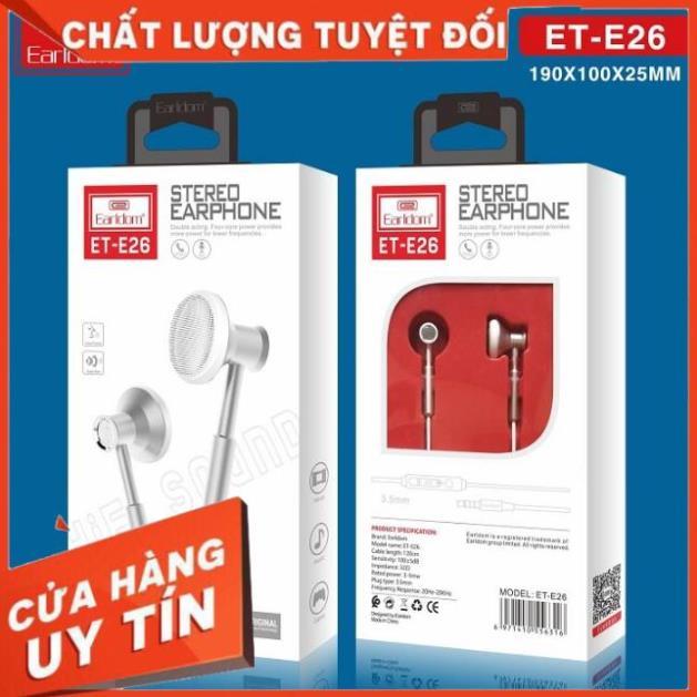 Tai Nghe Có Dây Earldom ET-E26 âm thanh sống đông chân thực hàng chính hãng