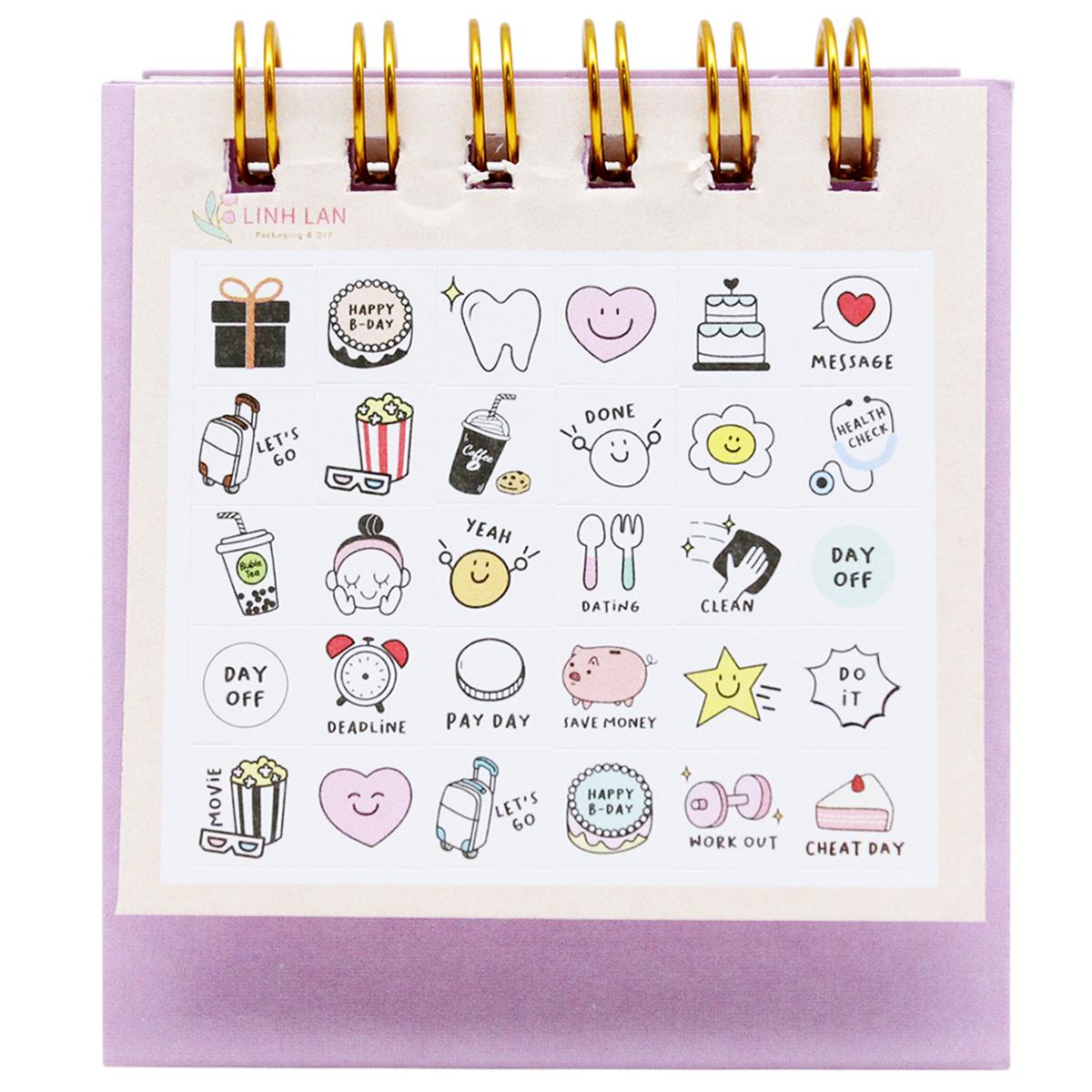 Lịch Bàn Teen Mini 2026 - Size XS - Linh Lan - Mẫu 6