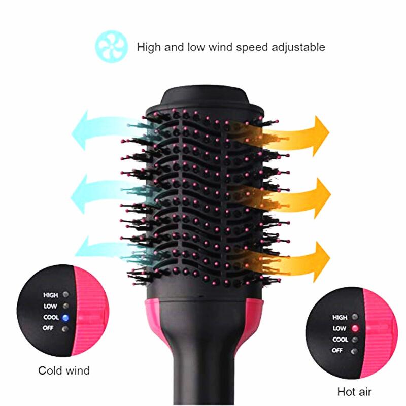 3 IN 1 One Step Hair Dryer Volumizer Electric Blow Dryer Hot Air Brush Hair Straightener Curler Comb Hair Dryer And Styler