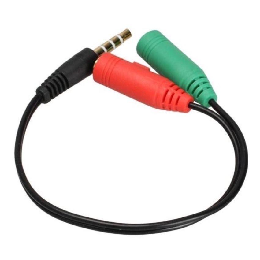 Cáp Chia Mic và Audio chuẩn 3.5 cho ĐIện thoại hát karaoke