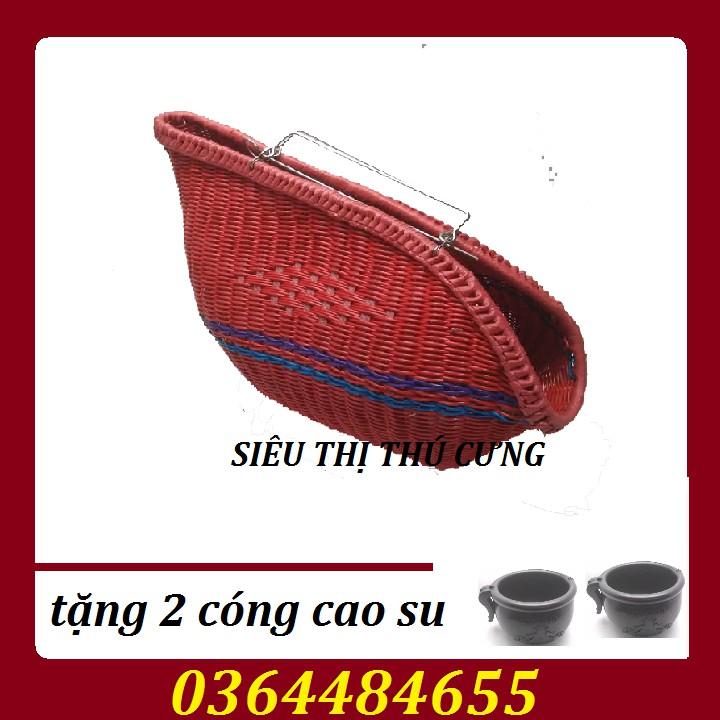 TÚI VẬN CHUYỂN GÀ-TÚI CÓ QUAI INOX -TẶNG 2 CÓNG CAO SU