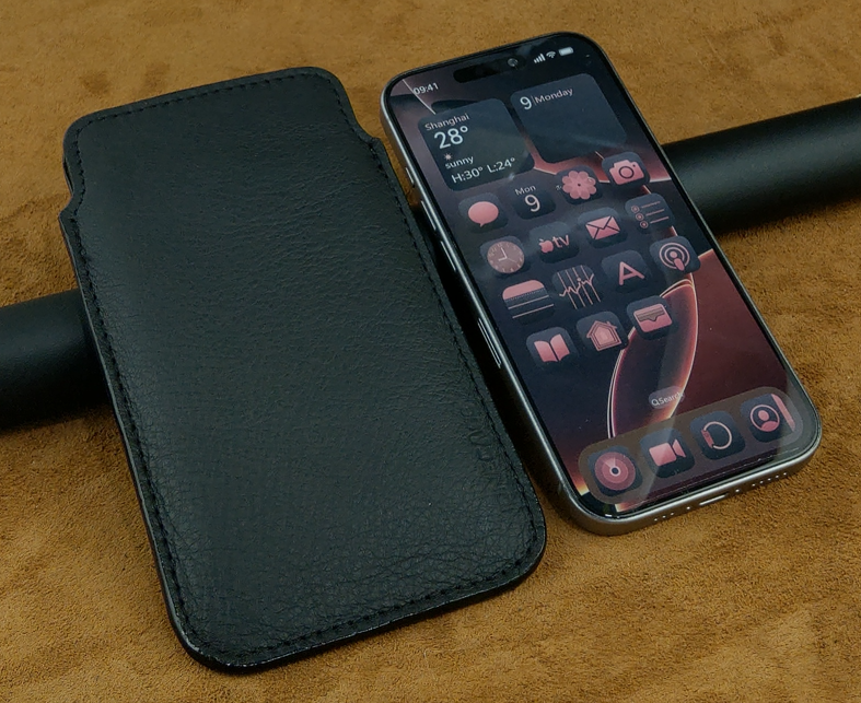 Bao da rút handmade IONECASE điện thoại 17 PRO 16 PRO Da Bò Thật - hàng chính hãng