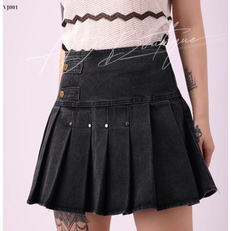 Chân váy Jeans cách điệu Hàn Quốc -VJ01
