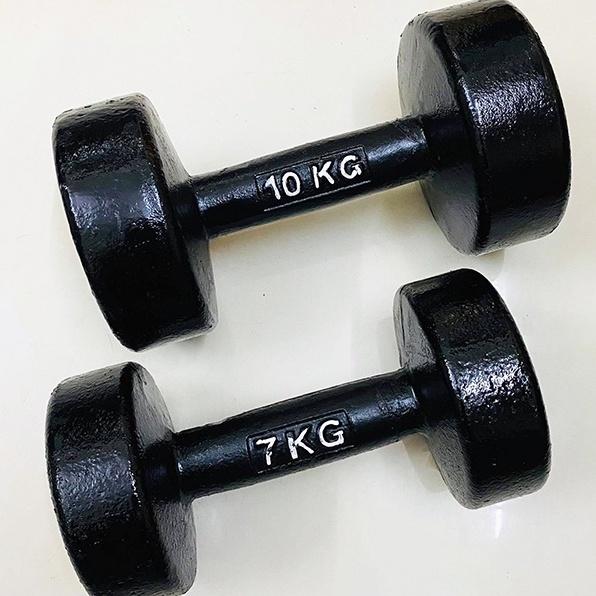 Tạ tập tay 14kg bằng gang đúc nguyên khối Hàng loại đẹp bền vĩnh viễn. Hàng mới Xuất Khẩu Dư