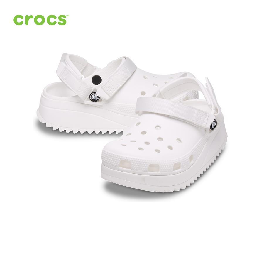 Giày lười unisex Crocs FW Classic Clog U Hiker Whi/Whi - 206772-143