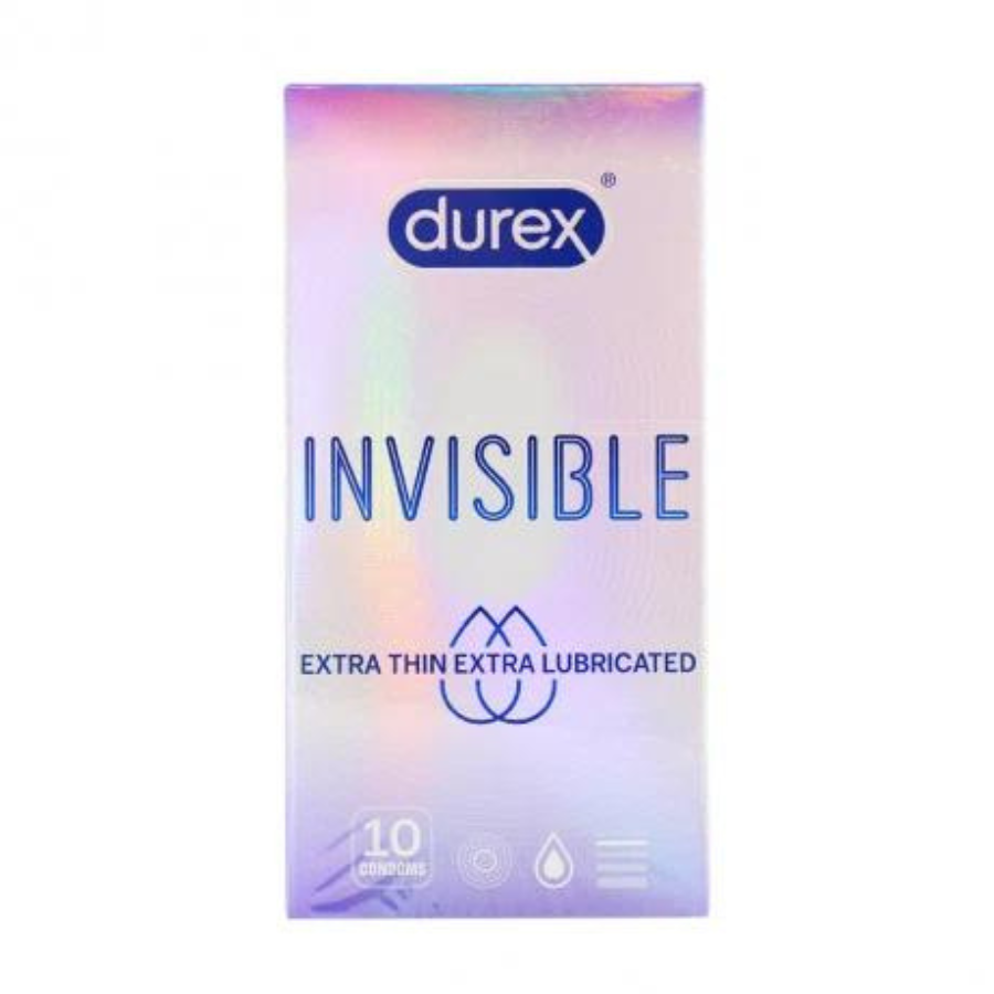 Bao cao su Durex Invisible Extra Thin Extra Lubricated 1 Hộp 10 Bao