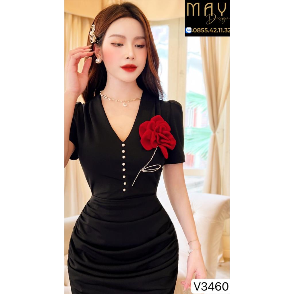 Đầm Thiết Kế V3460 Chất Liệu Vải Umi Hàn Mềm Co Giãn - Đầm Dự Tiệc Sang Trọng Đủ Size SMLXL