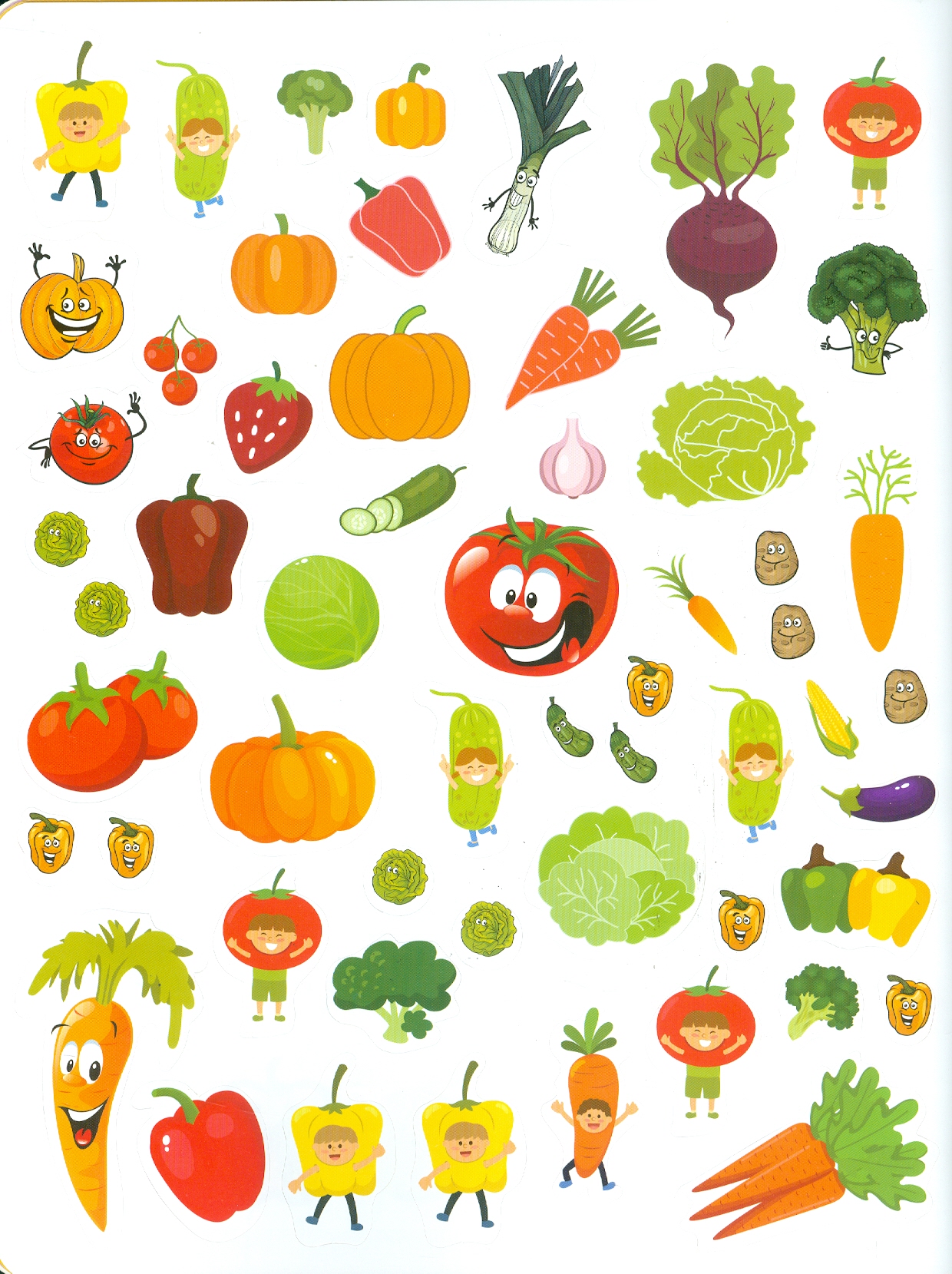 Play With Sticker - Vegetables (Chơi Cùng Hình Dán - Rau Củ)