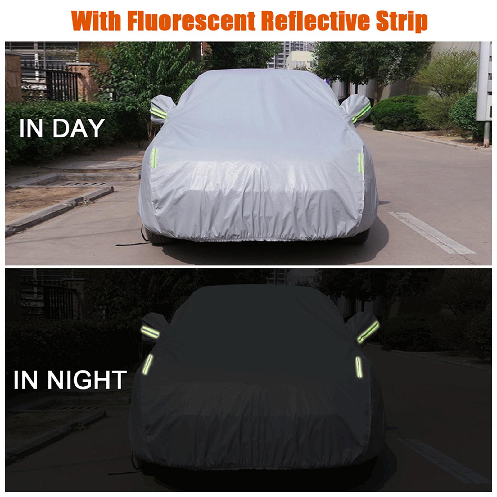 Sedan Car Cover Waterproof All Weather Outdoor Car Cover UV Protection Windproof Full Car Cover Universal