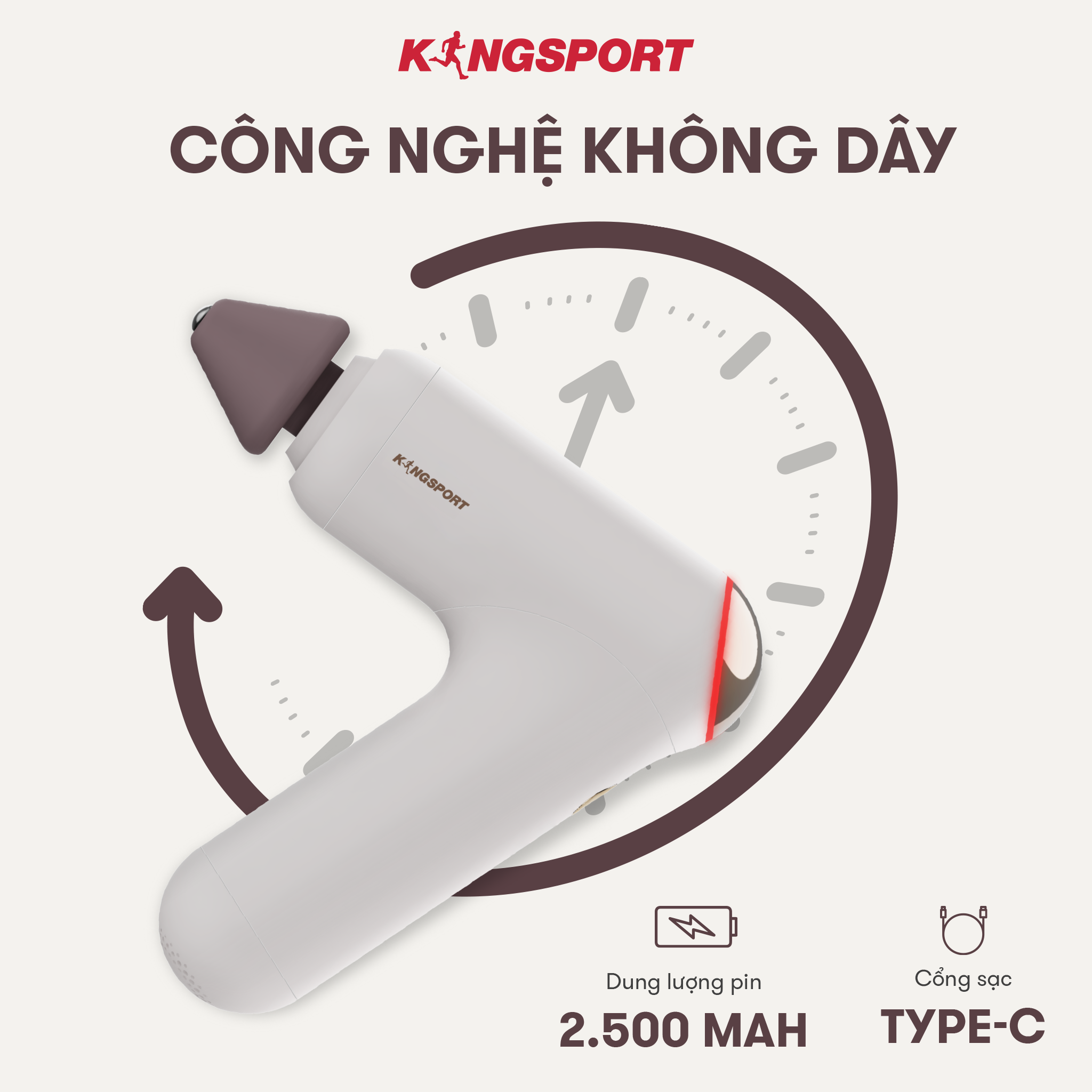 MÁY MASSAGE NHIỆT NÓNG CẦM TAY KINGSPORT KS885