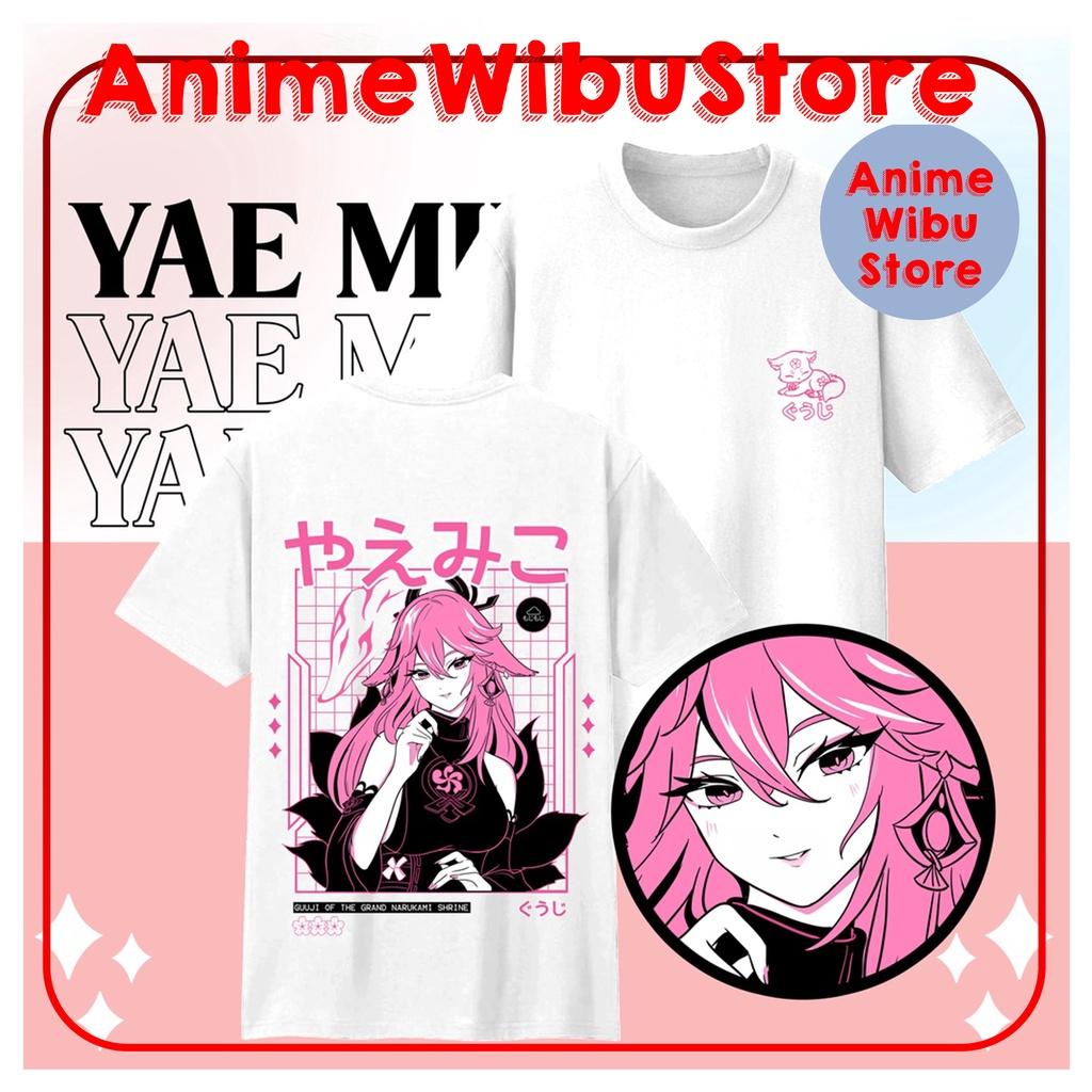 Áo thun trắng - đen Mẫu áo thun in hình game Genshin Impact nhân vật được yêu thích YAE