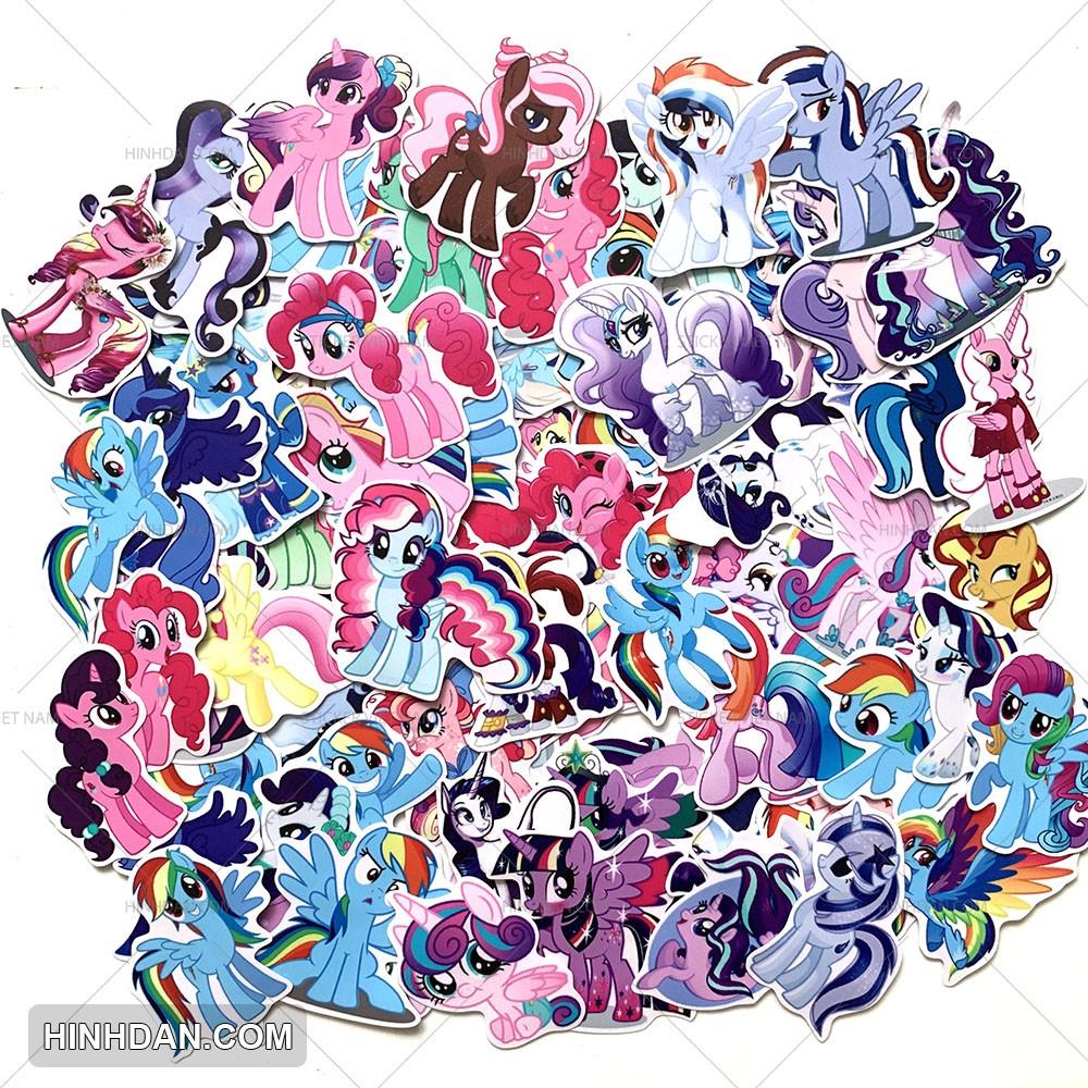 Sticker Ngựa PONY - Dán Trang Trí - Chất Liệu PVC Cán Màng Chất Lượng Cao Chống Nước, Chống Nắng, Không Bong Tróc Phai Màu