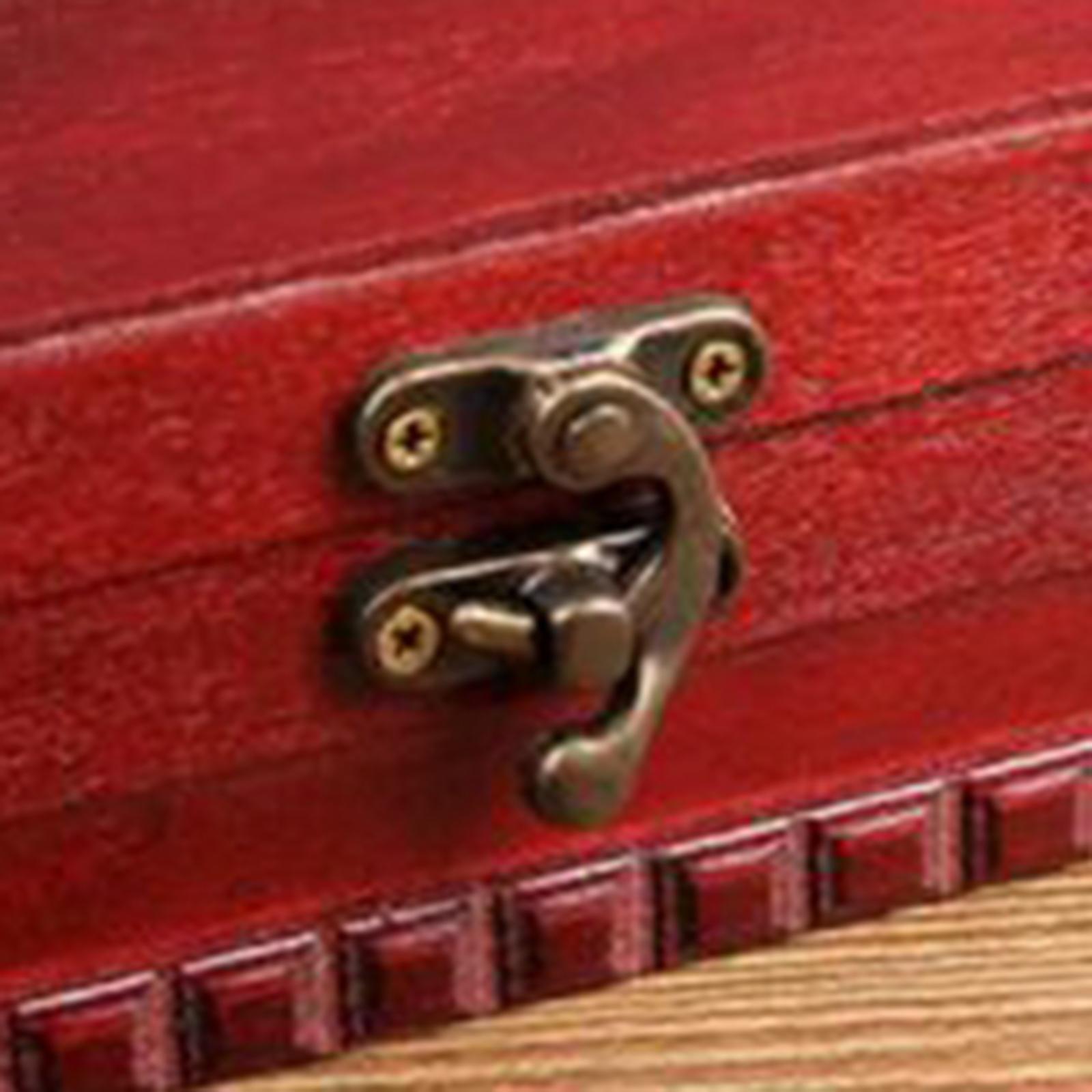 Vintage Style Wooden Box Decorative Jewelry Gift Storage Box with Lock