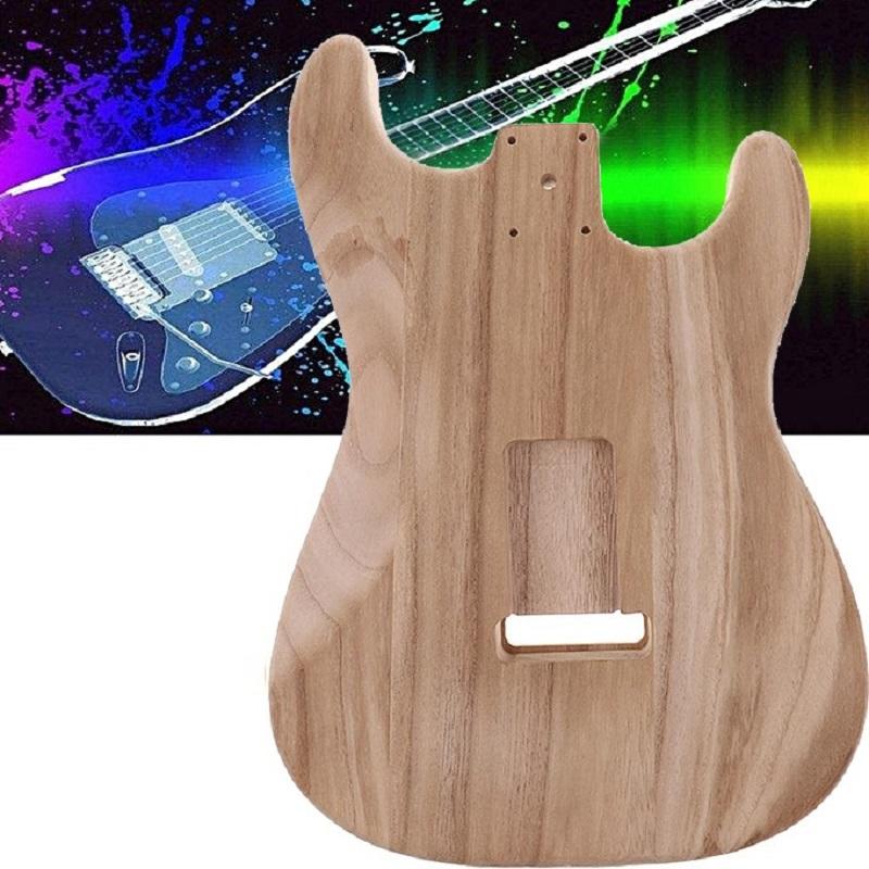 Sunnimix Gỗ Đàn Guitar Điện Cơ Thể Chưa Hoàn Thành Không Phủ Sơn Nhám Cho Tay Guitar Luthier