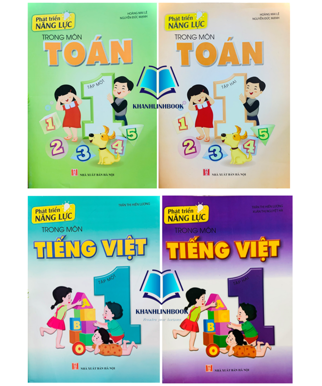 Sách - Combo 4 cuốn phát triển năng lực trong môn toán + tiếng việt 1