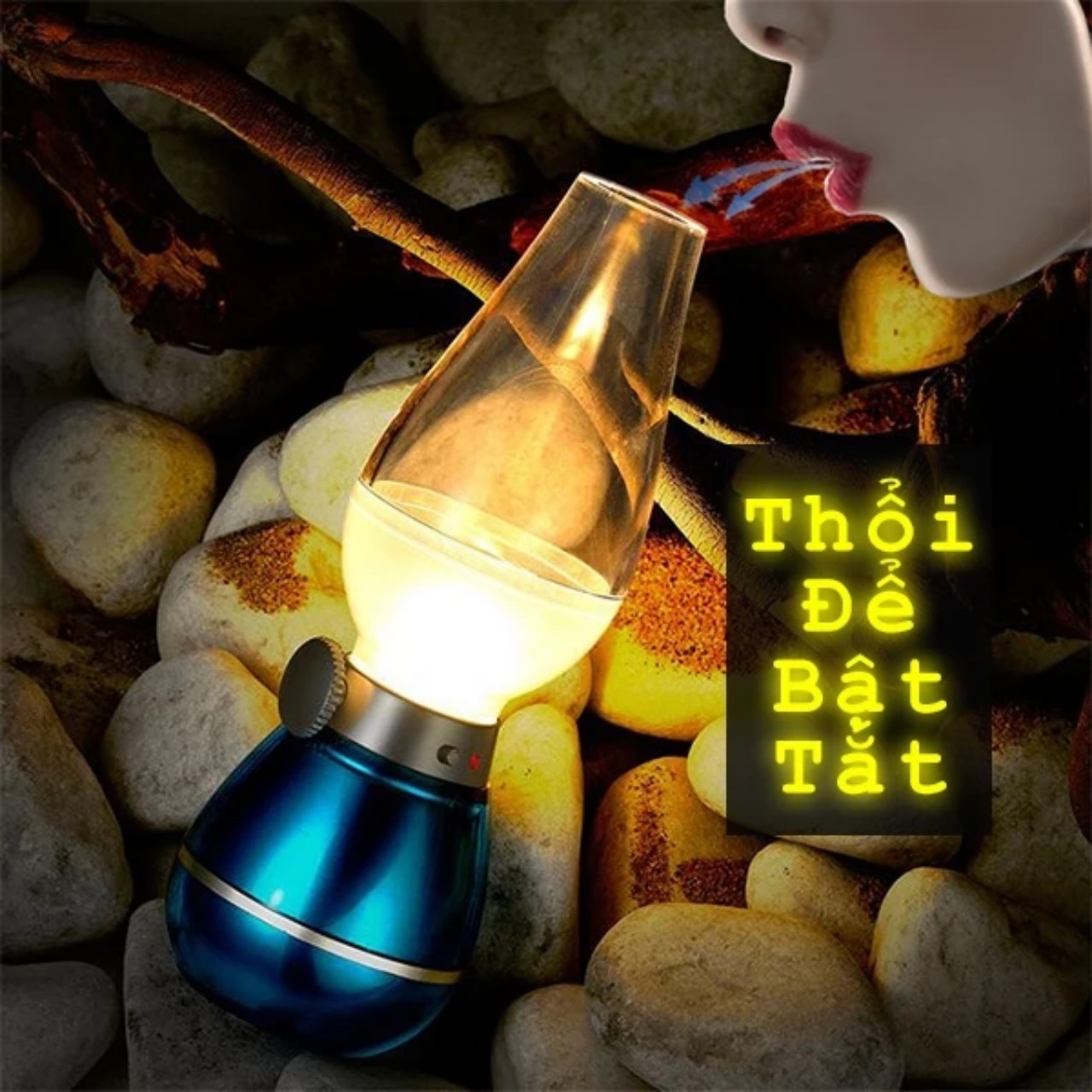 Đèn Thờ Cảm Ứng Điện Tử LED Thổi Bật Tắt - Bản Cao Cấp, Thông Minh và Tiết Kiệm Điện