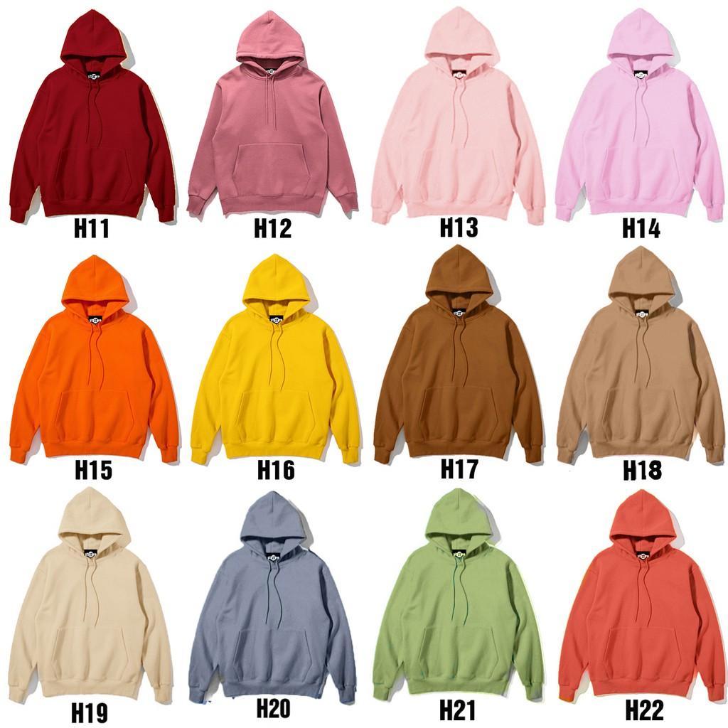 Áo Hoodie unisex 2T Store bst 24 màu sắc khoác nỉ chui đầu nón 2 lớp dày dặn chất lượng (Màu 13 đến 24