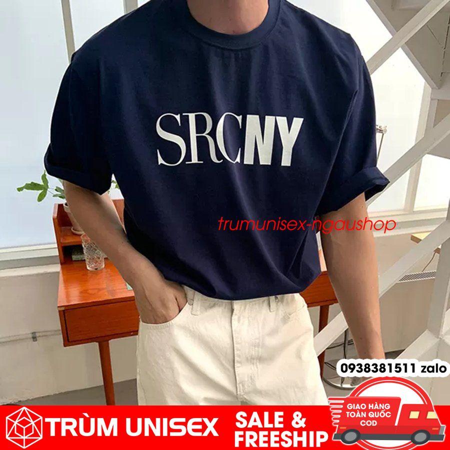 Áo thun unisex nam nữ tay lỡ SNOW màu xanh Trùm Unisex unisex