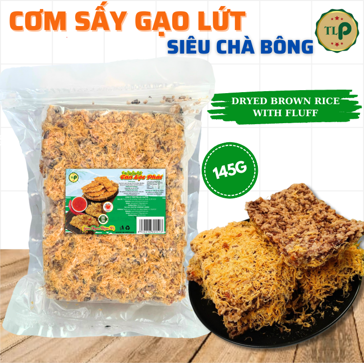 CƠM SẤY CHÀ BÔNG TÂN LỘC PHÁT COMBO 3 BỊCH - MỖI BỊCH 145G