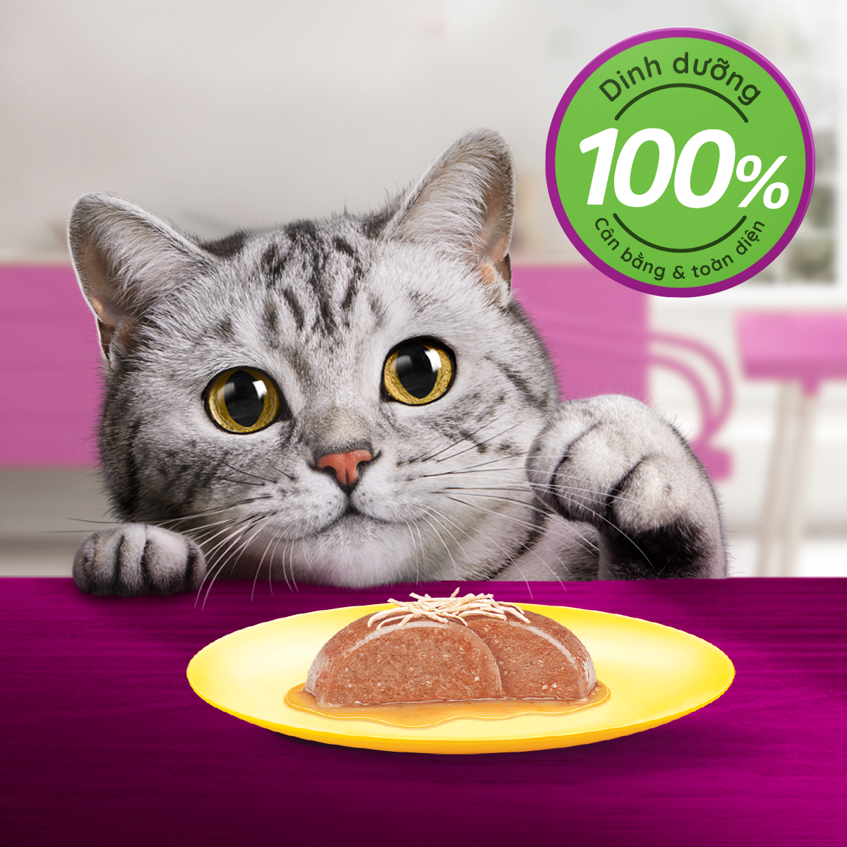 [Combo 12 Gói] Thức Ăn Cho Mèo WHISKAS 1+ years Vị Cá Ngừ, Gà 80g/Gói