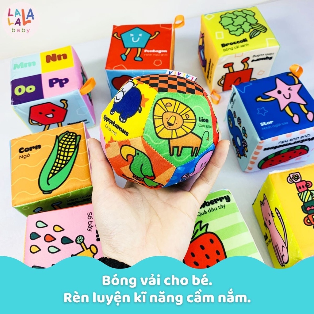 Đồ Chơi Hình Khối Vải Xúc Xắc Vui Nhộn Travel Block 9 Pcs