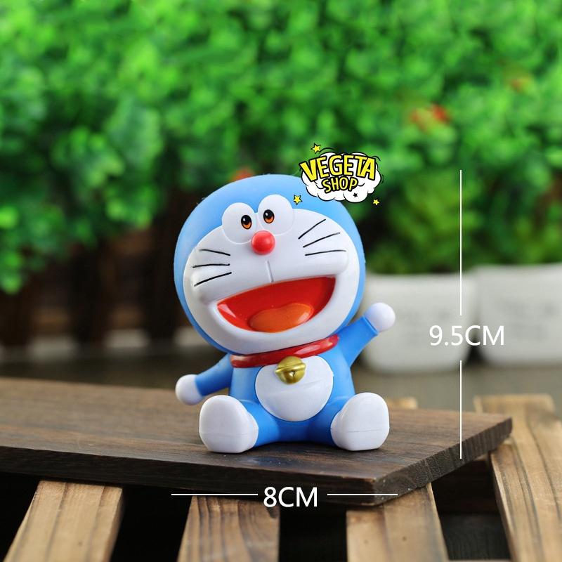 Mô hình Doraemon - Mô hình 6 tư thế Doremon cầm bánh ngồi đứng vẫy tay nằm ngủ bằng nhựa - Cao 8~10cm