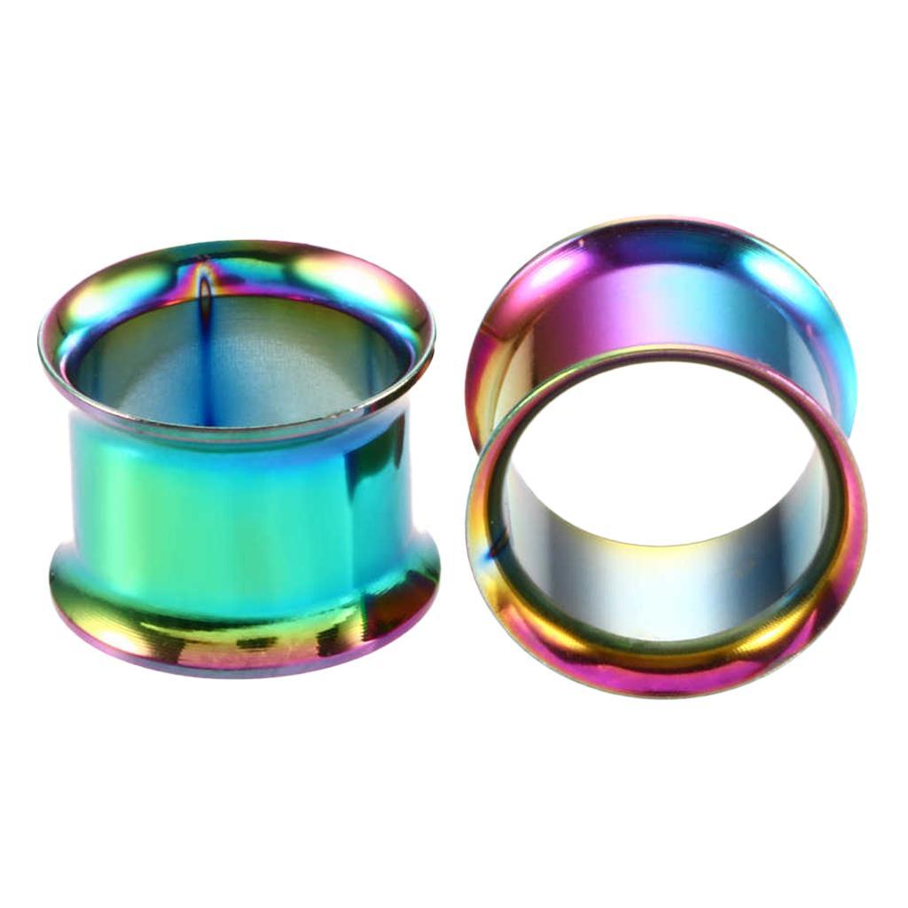 2x6 Pairs Stainless Steel Ear Gauges Stretching Tunnel Plugs Piercing 5mm