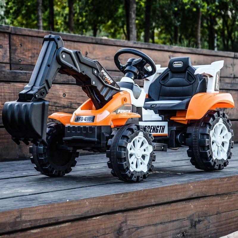 Xe cẩu điện loại to có điều khiển cần múc, xe cẩu điện cho bé