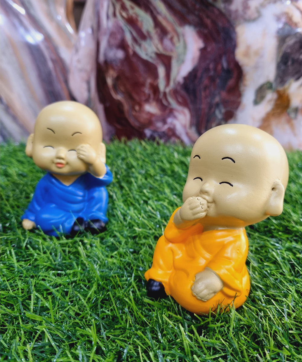 Bộ 03 chú tiểu Tam Không 8cm áo màu sinh động