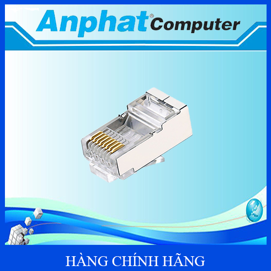 Đầu Bấm Mạng ENSOHO RJ-45 Cat 6 Chống Nhiễu  EN-RJ45C6M ( 100 cái/túi ) - Hàng Chính Hãng 