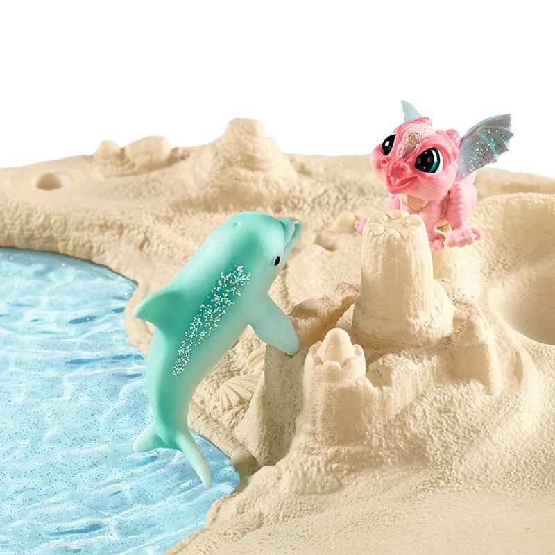 Đồ Chơi Mô Hình SCHLEICH Đảo Rồng Và Thùng Kho Báu 42436