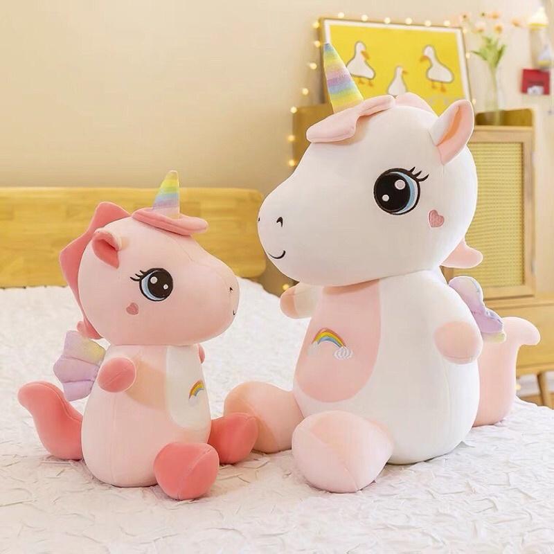 Gấu bông kỳ lân unicorn ngồi xinh xắn