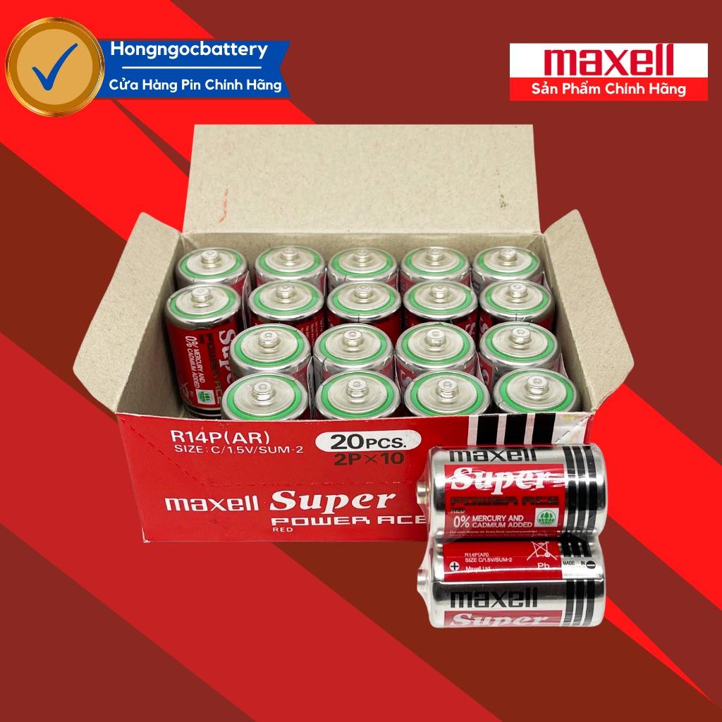 Hộp 20 Viên Pin Trung 1,5V MAXELL Siêu Bền - Hàng chính hãng