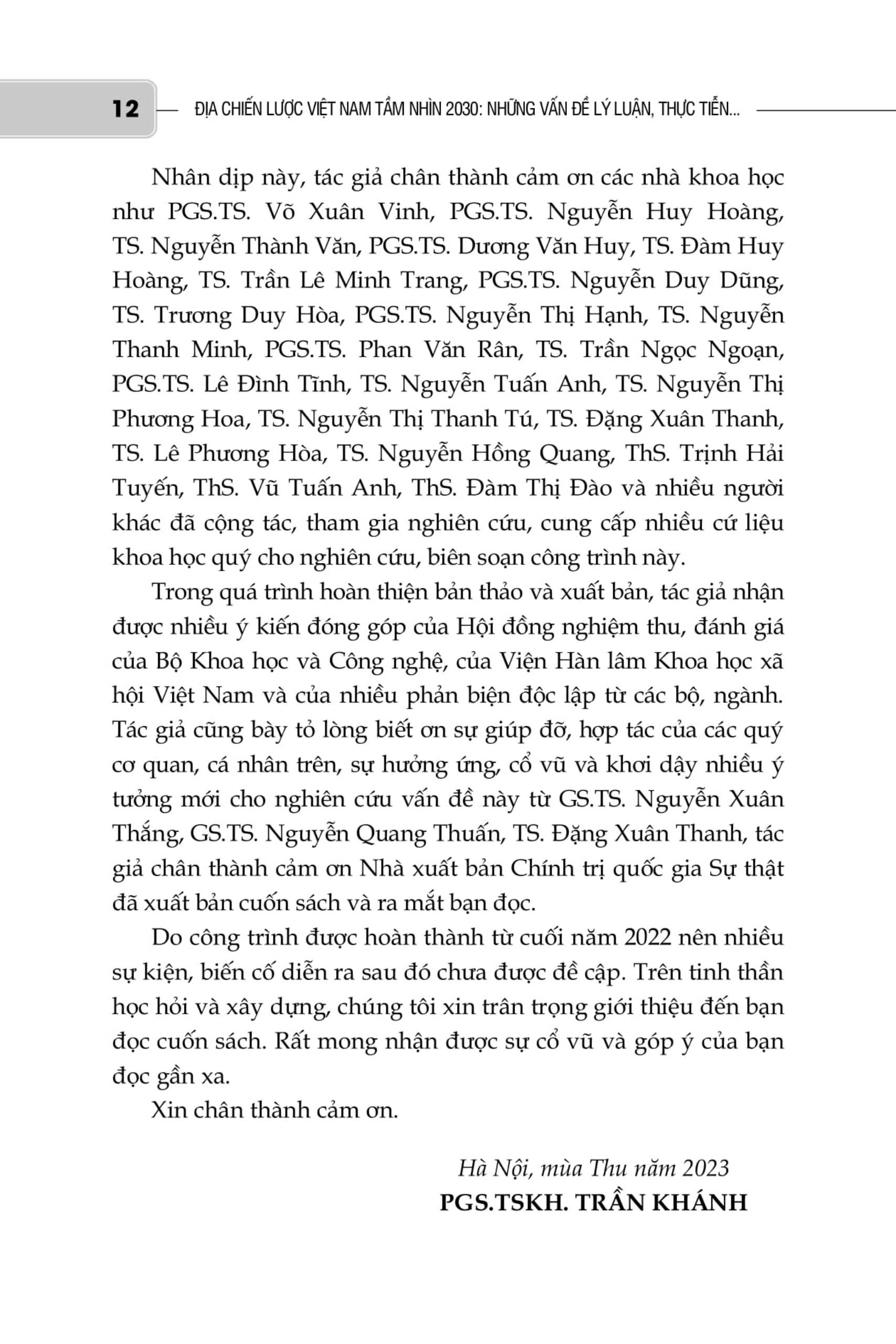 Địa chiến Việt Nam tầm nhìn 2030. Những vấn đề lý luận, thực tiễn và thích ứng chính sách (Xuất bản lần thứ 2)