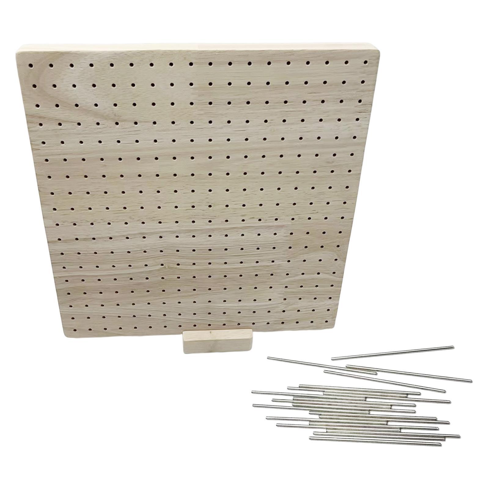 Crochet Blocking Board with 20 Pin Wood for Knitting Crochet Craft Weave DIY