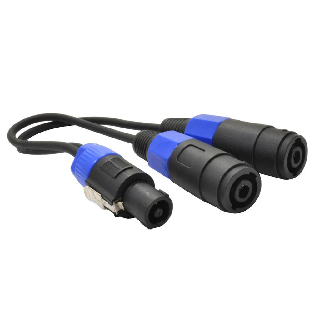 2pcs 0. PA Splitter    to Dual Fe Speakers Cable Cord