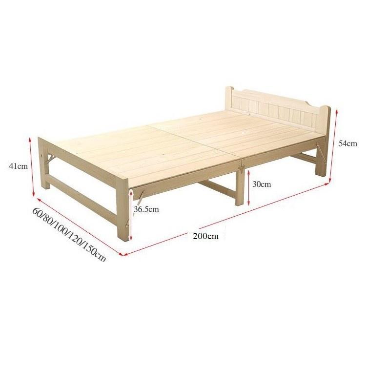 Giường xếp gỗ thông gấp gọn 60,80,100,120,150cmx195cm tặng nệm gối - Giường ngủ gấp gọn gỗ nhiều kích thước