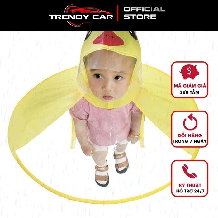 Áo mưa con vịt, ao mưa trẻ em, áo mưa ngộ nghĩnh, áo mưa dễ thương, quà tặng đáng yêu cho bé Trendy Car &amp; Home